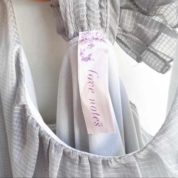 Love Notes Gray Racerback Ruffle Mini‎ Dress - Picture 4 of 4